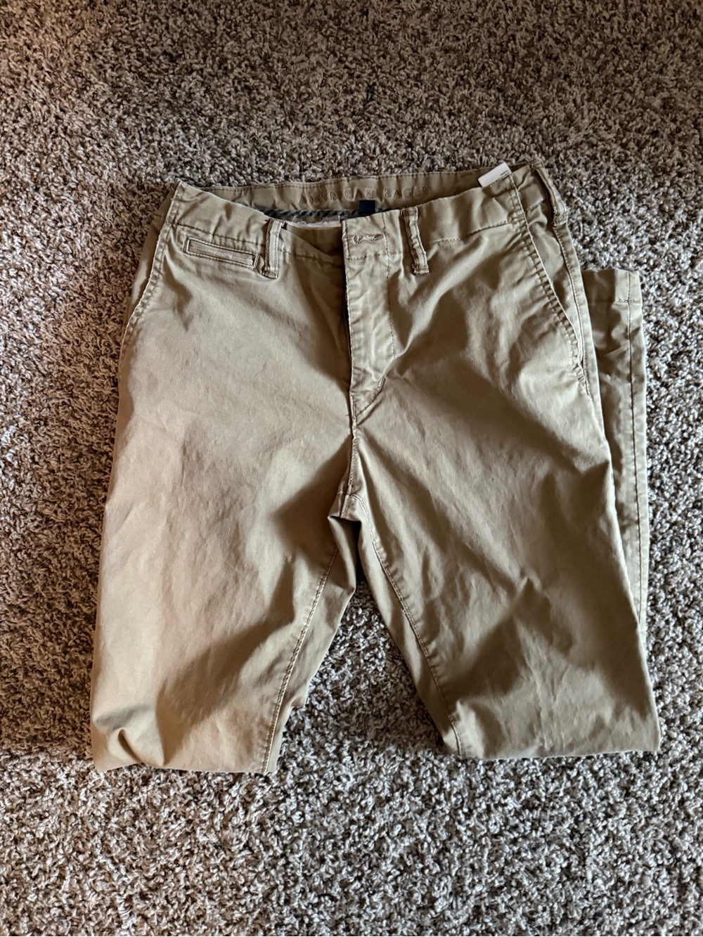 American Eagle Outfitters Khaki Straight-Fit Chino Pants